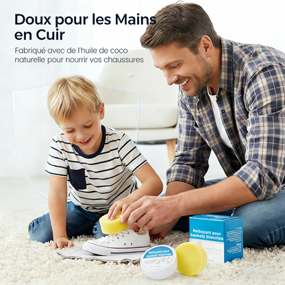 🇫🇷Pâte de nettoyage multifonctionnelle pour chaussures blanches HEATWOLF® (éponge intégrée) – Formule sans rinçage✨✨