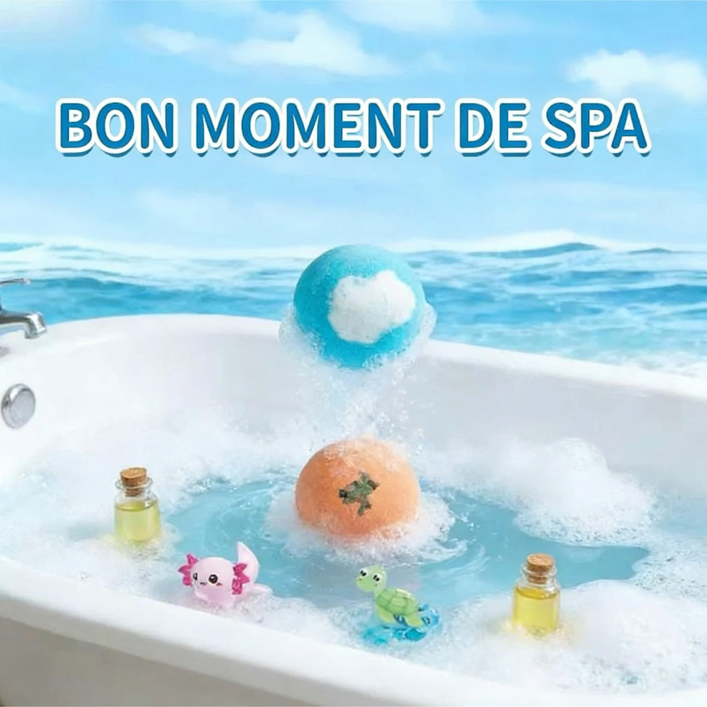 🇫🇷𝐑𝐄𝐁𝐘𝐈𝐏𝐎® Coffret de Bombes de Bain Éducatives — 7 Designs Thématiques pour Stimuler la Curiosité et l’Imagination des Enfants