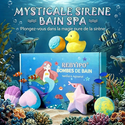 🇫🇷𝐑𝐄𝐁𝐘𝐈𝐏𝐎® Coffret de Bombes de Bain Éducatives — 7 Designs Thématiques pour Stimuler la Curiosité et l’Imagination des Enfants
