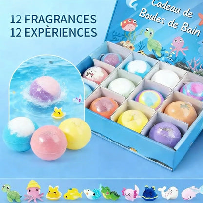 🇫🇷𝐑𝐄𝐁𝐘𝐈𝐏𝐎® Coffret de Bombes de Bain Éducatives — 7 Designs Thématiques pour Stimuler la Curiosité et l’Imagination des Enfants
