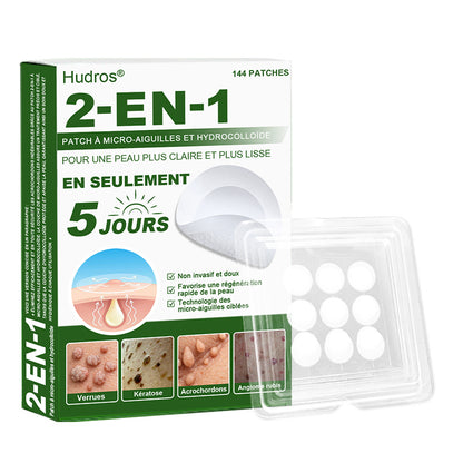 👉80% DE RÉDUCTION 🔥Hudros® Patch 2-en-1 à Micro-Aiguilles & Hydrocolloïde | Aide à Réduire l’Apparence de l’Acné, des Verrues Plates et des Acrochordons | Patchs Invisibles pour le Visage et le Corps | 144 Pièces 🔥