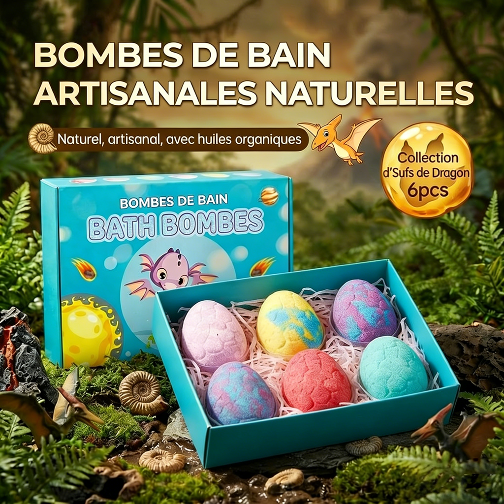 🇫🇷𝐑𝐄𝐁𝐘𝐈𝐏𝐎® Coffret de Bombes de Bain Éducatives — 7 Designs Thématiques pour Stimuler la Curiosité et l’Imagination des Enfants