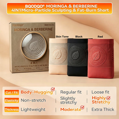 📢☘️ Boutique officielle de la marque | ✅ BQODQO® 2026 – Short sculptant et brûle-graisse 4-en-1 aux microparticules (Moringa & Berbérine)