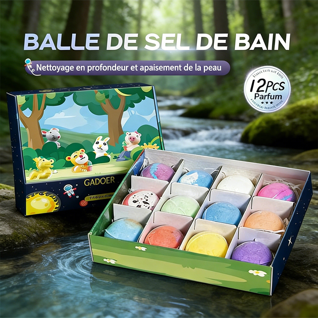 🇫🇷𝐑𝐄𝐁𝐘𝐈𝐏𝐎® Coffret de Bombes de Bain Éducatives — 7 Designs Thématiques pour Stimuler la Curiosité et l’Imagination des Enfants