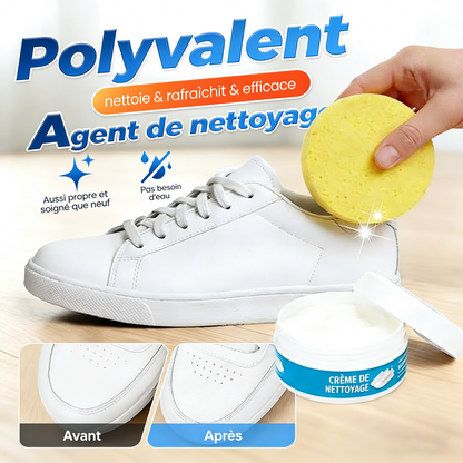 🇫🇷Pâte de nettoyage multifonctionnelle pour chaussures blanches HEATWOLF® (éponge intégrée) – Formule sans rinçage✨✨