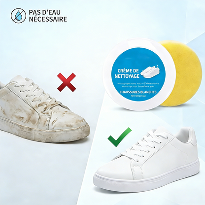🇫🇷Pâte de nettoyage multifonctionnelle pour chaussures blanches HEATWOLF® (éponge intégrée) – Formule sans rinçage✨✨